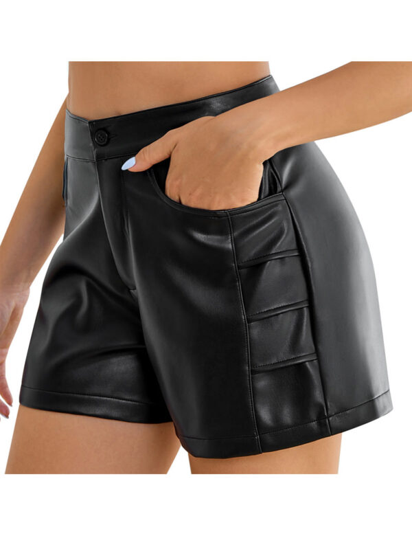 paperbag leather shorts