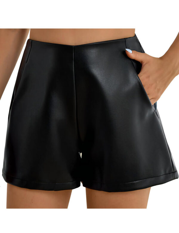 pu leather shorts