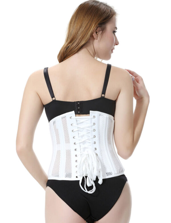 Everbellus Double Steel Boned Breathable Corset Heavy Duty Waist Training Shaper W3