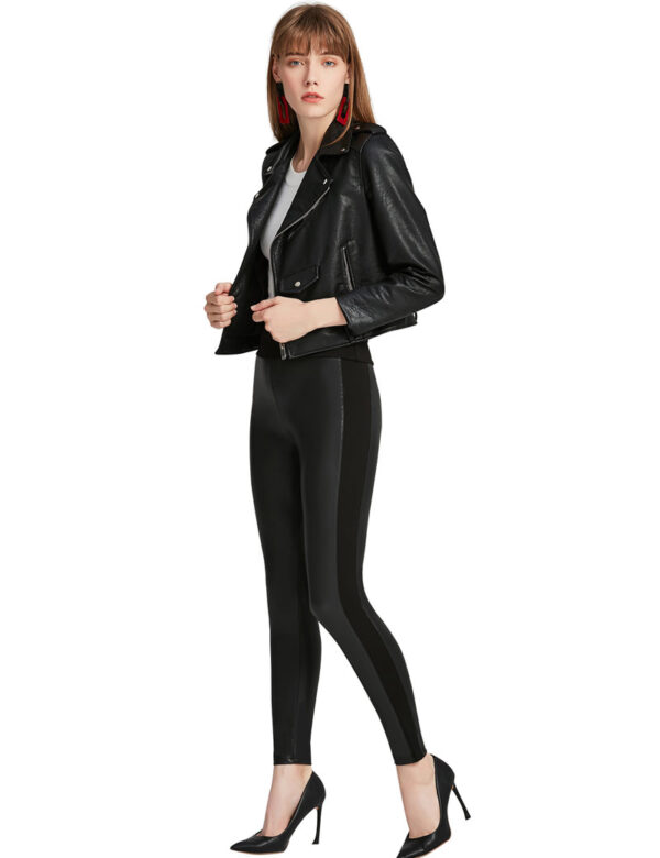 Everbellus Womens Black Faux Leather Leggings Girls High Waisted Sexy Leather Pants 4