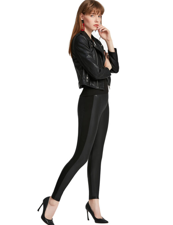 Everbellus Womens Black Faux Leather Leggings Girls High Waisted Sexy Leather Pants 5